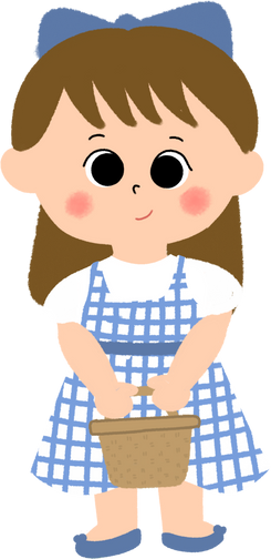 Girl with blue dress